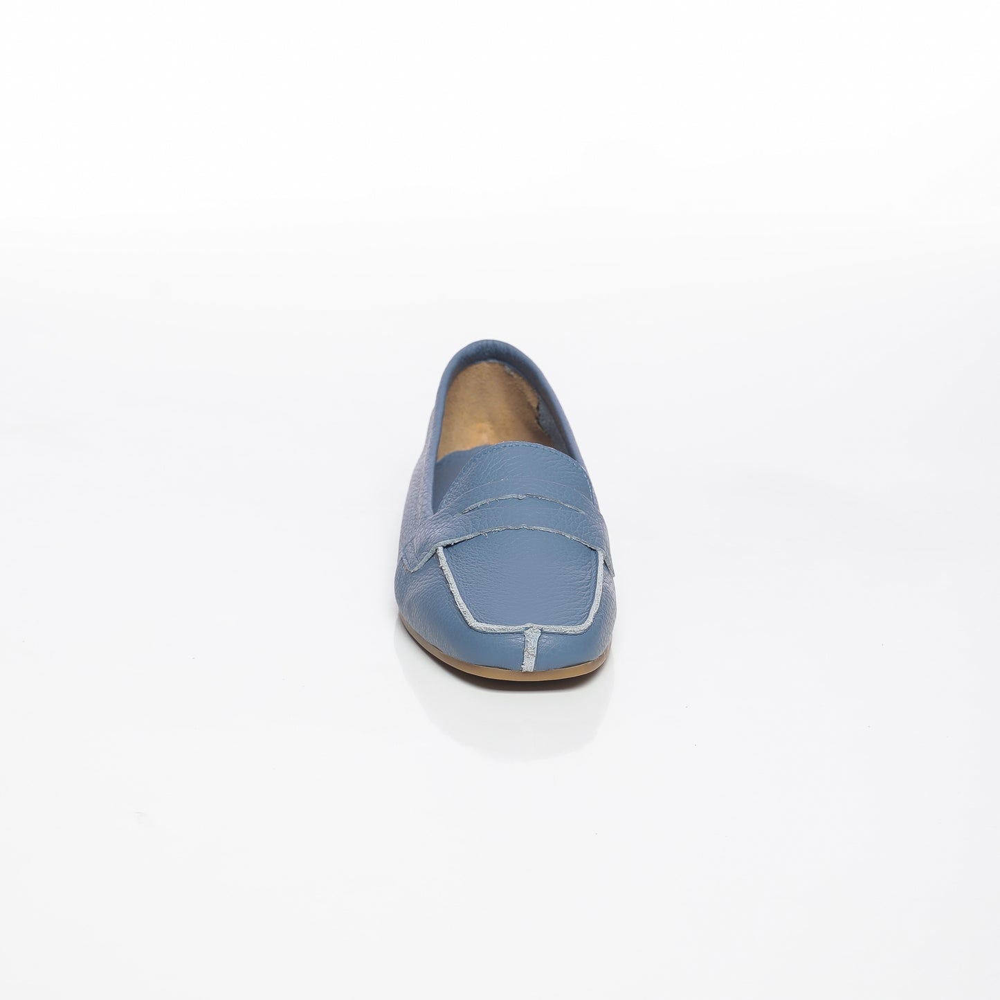 Elise Cuir Granulé Bleu ciel