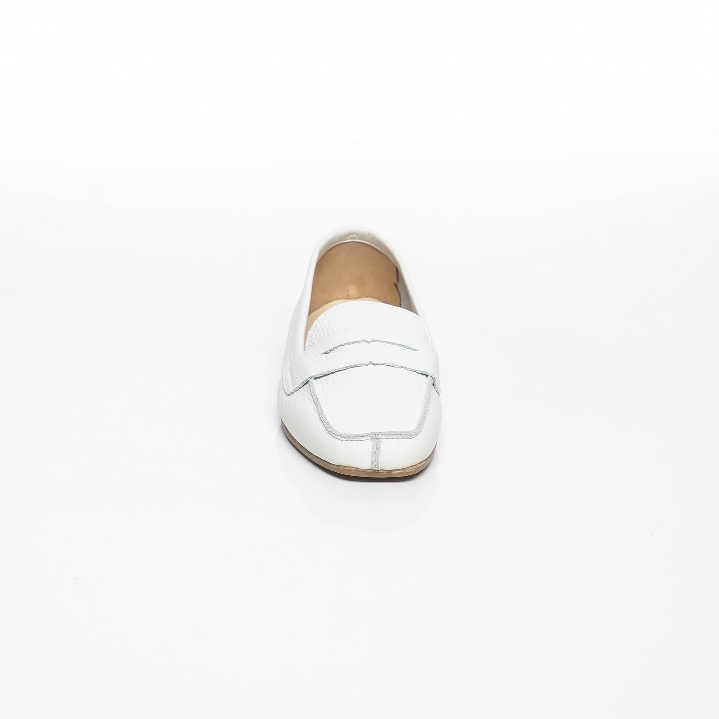Elise Cuir Granulé Blanc