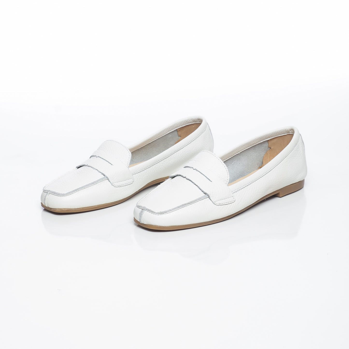 Elise Cuir Granulé Blanc
