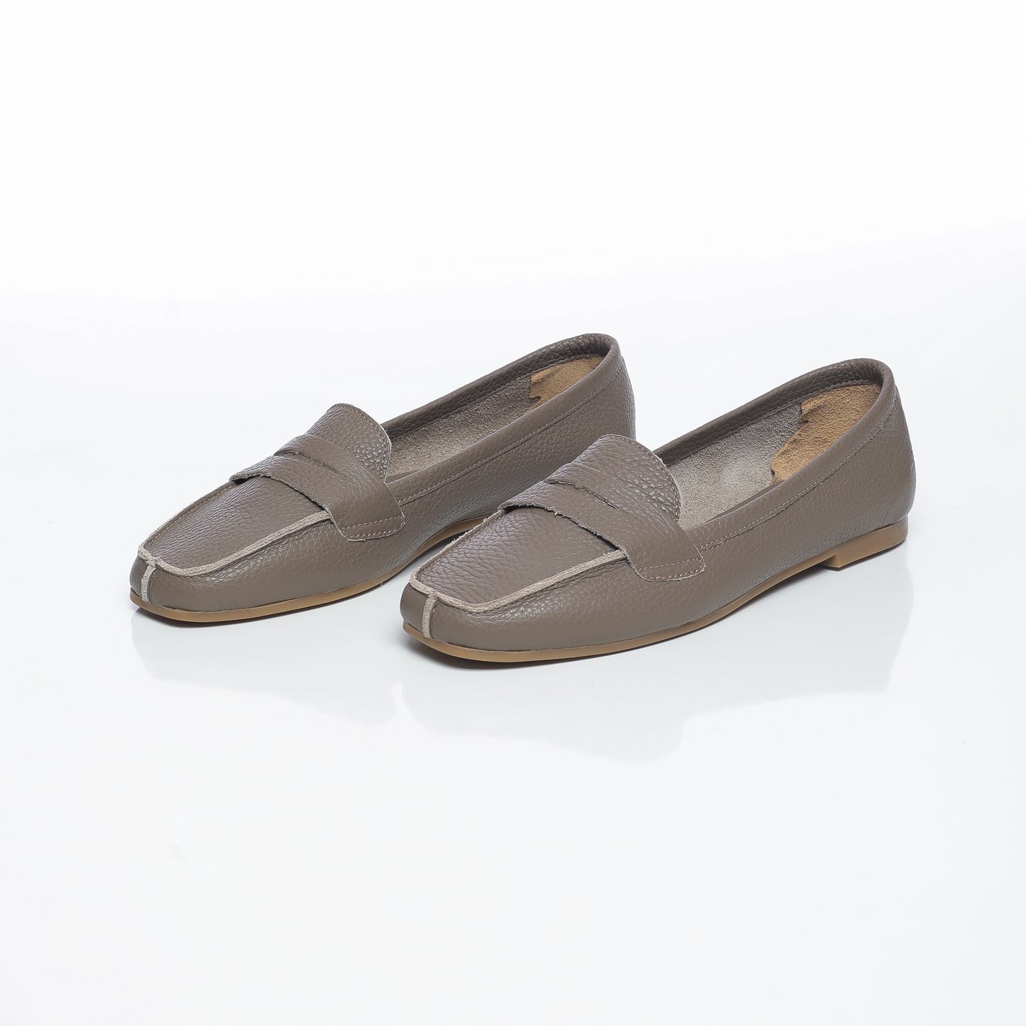 Elise Cuir Taupe Clair