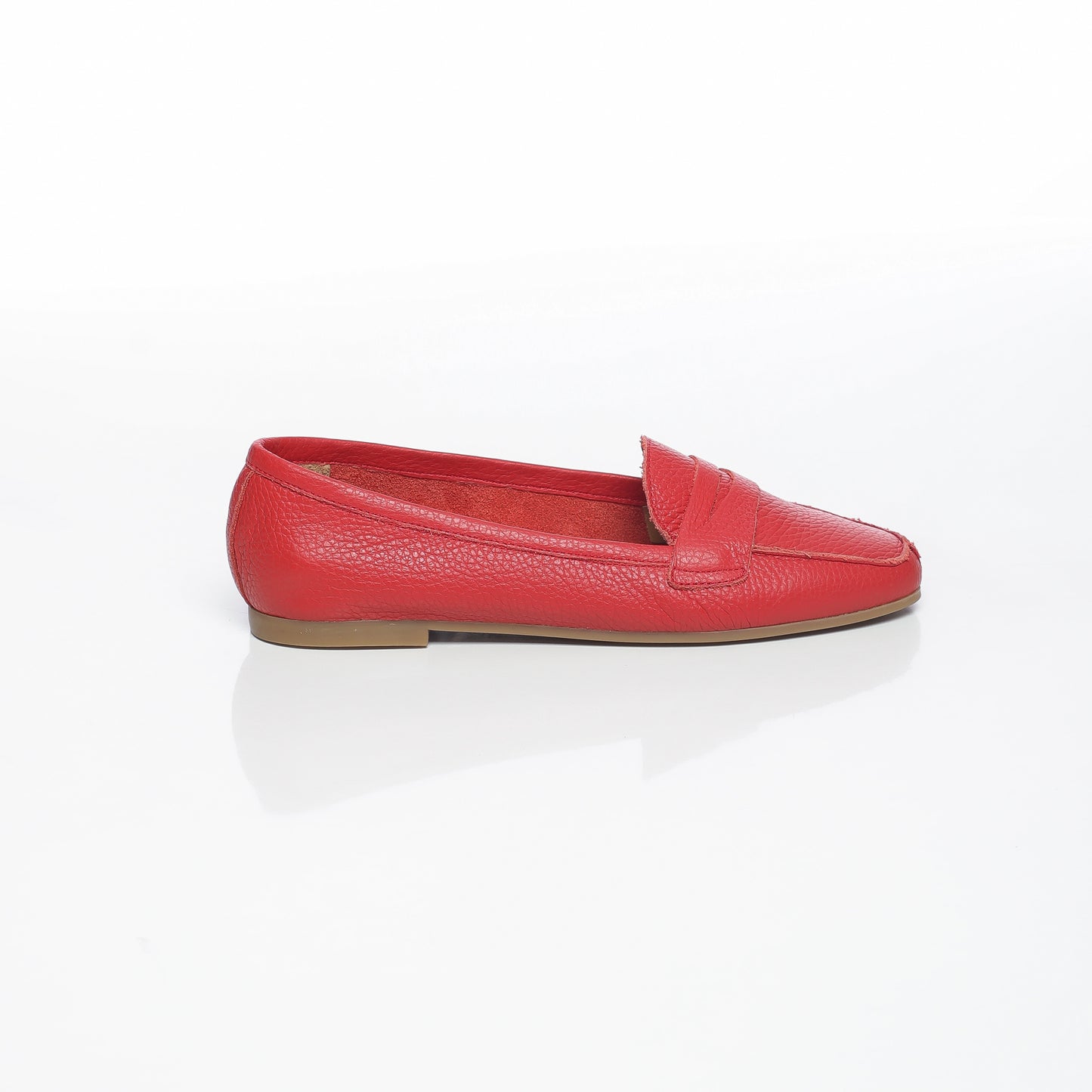 Elise Cuir Granulé Rouge