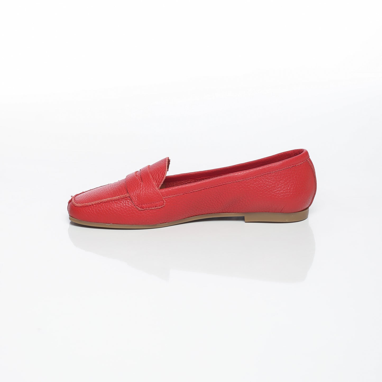 Elise Cuir Granulé Rouge