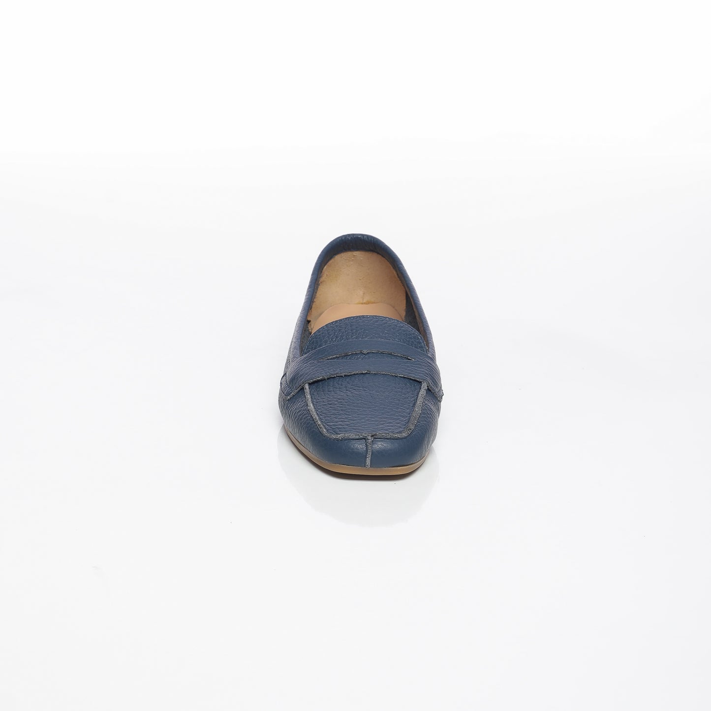 Elise Cuir Granulé Bleu Marine