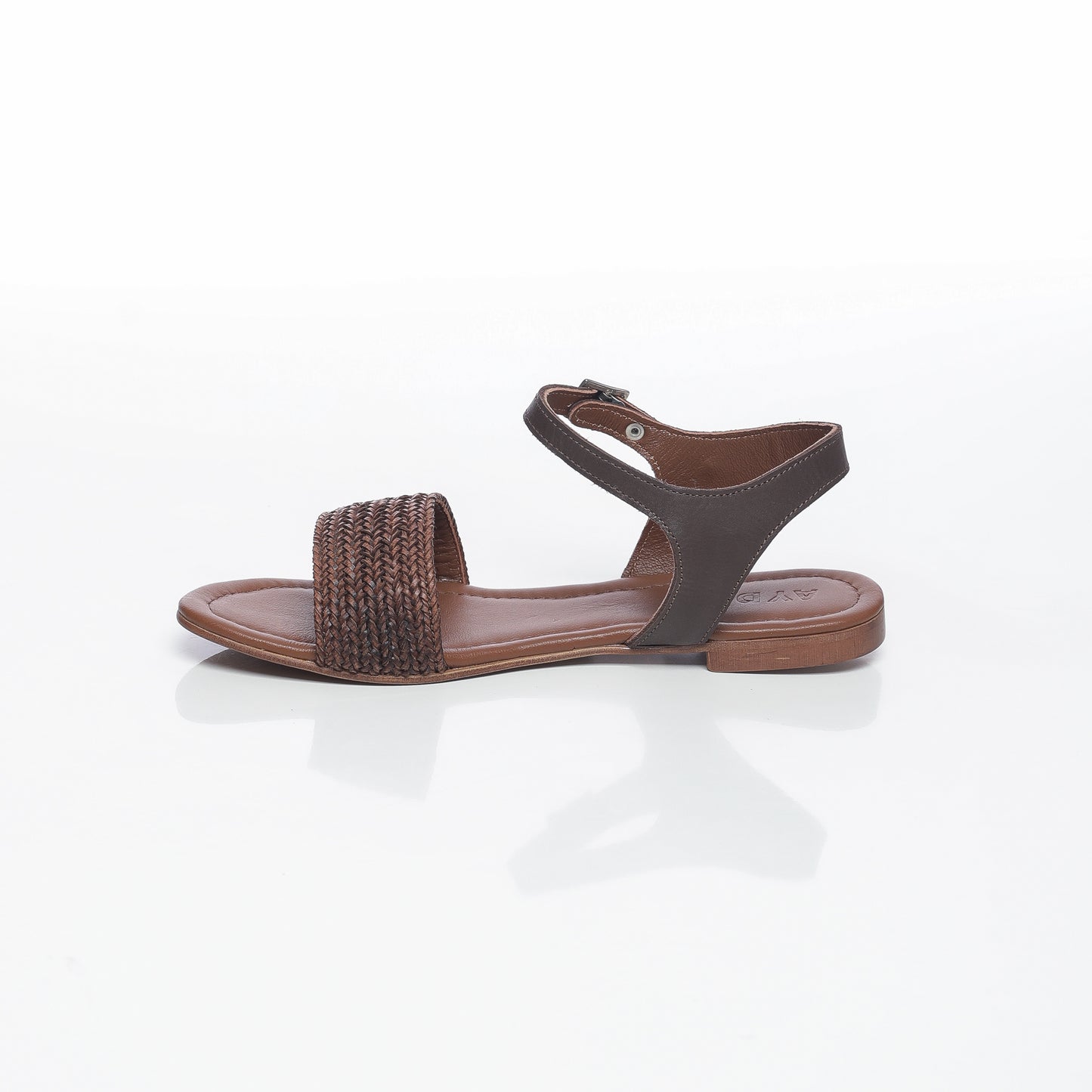 Elara Raffia Marron & Cuir Marron
