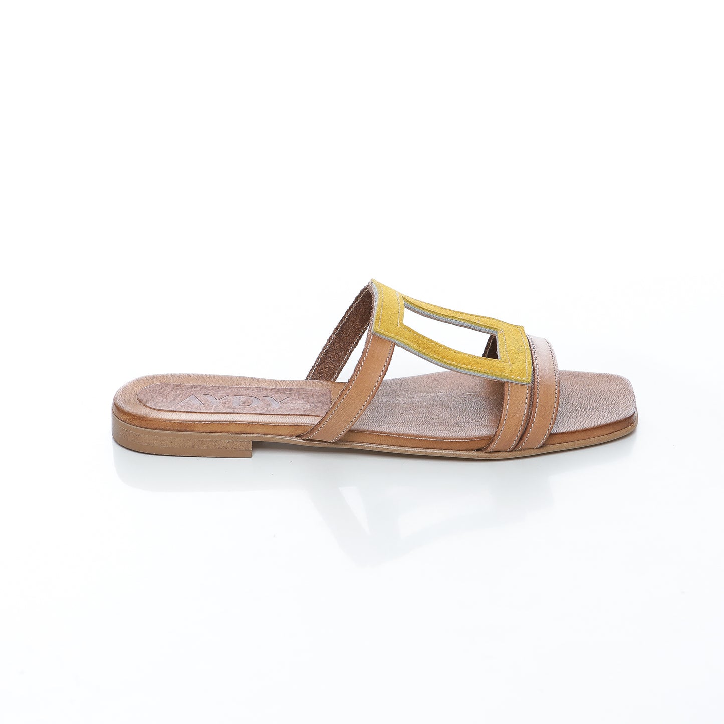 Carino Cuir Camel & Jaune