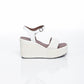 Aria Raffia Blanc & Cuir Blanc