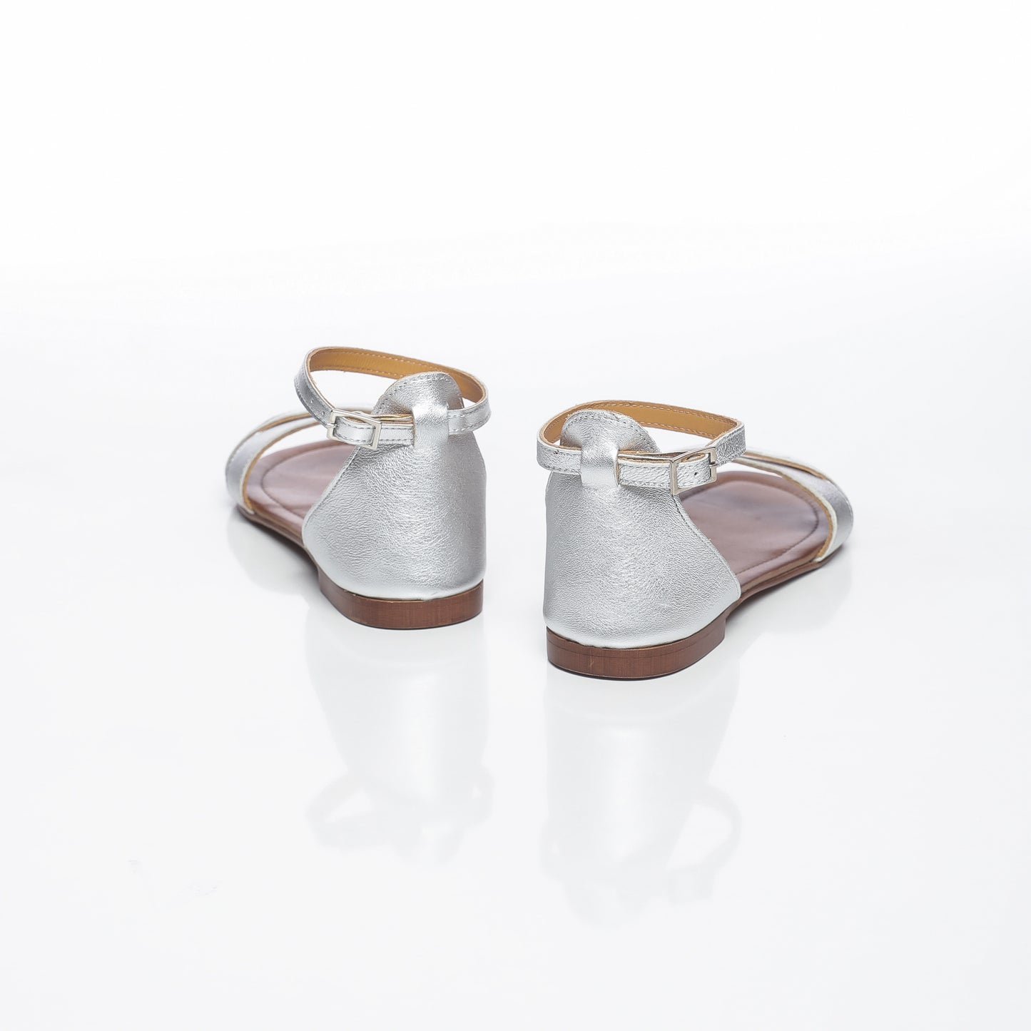 Pivoine Cuir Laminato Argent