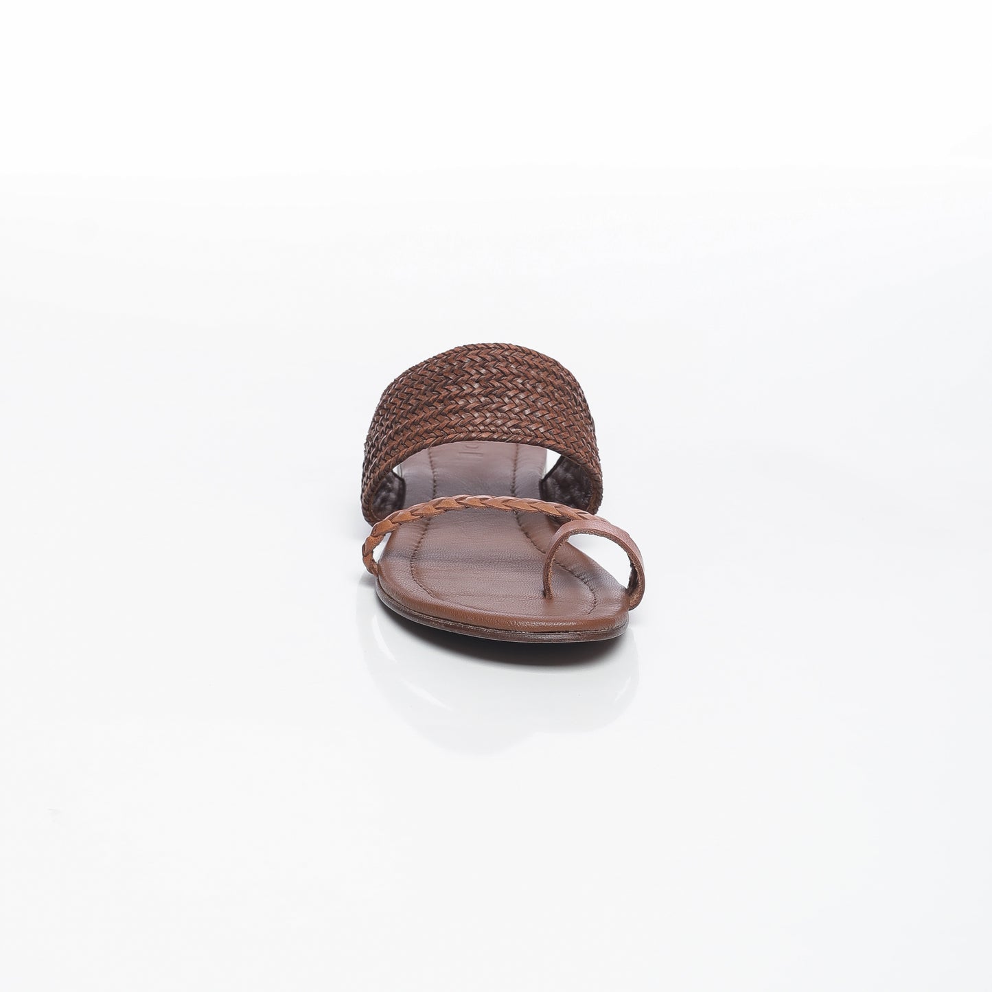 TRESSE Raffia Marron & Cuir Camel