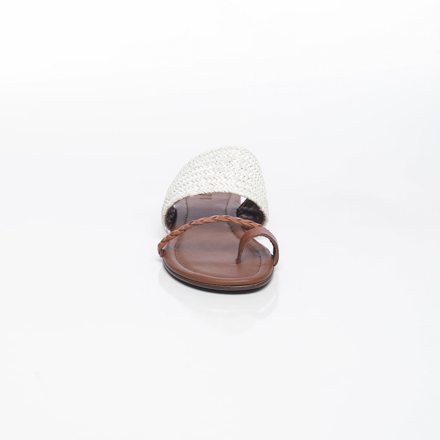 TRESSE Raffia Blanc & Cuir Blanc