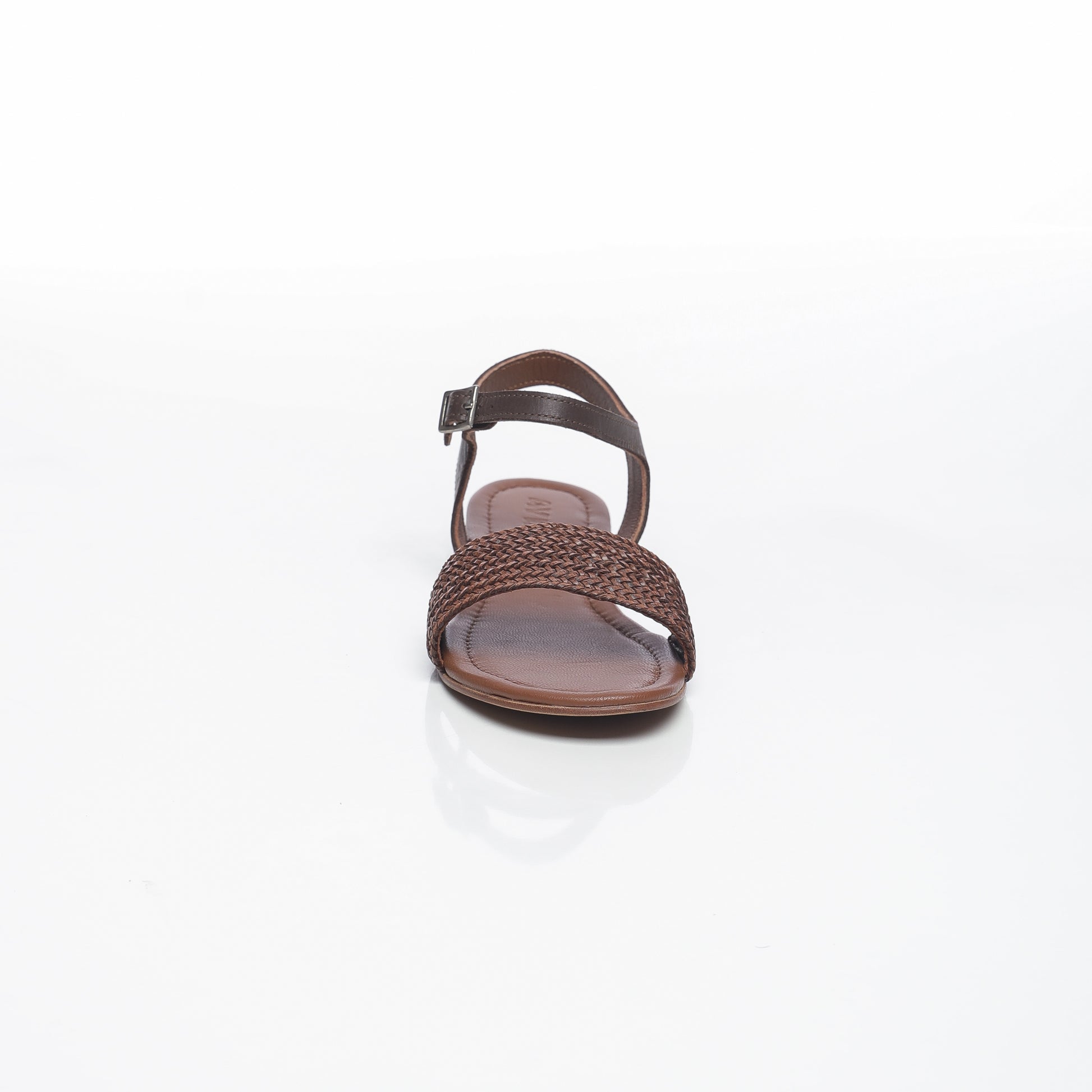 Elara Raffia Marron & Cuir Marron