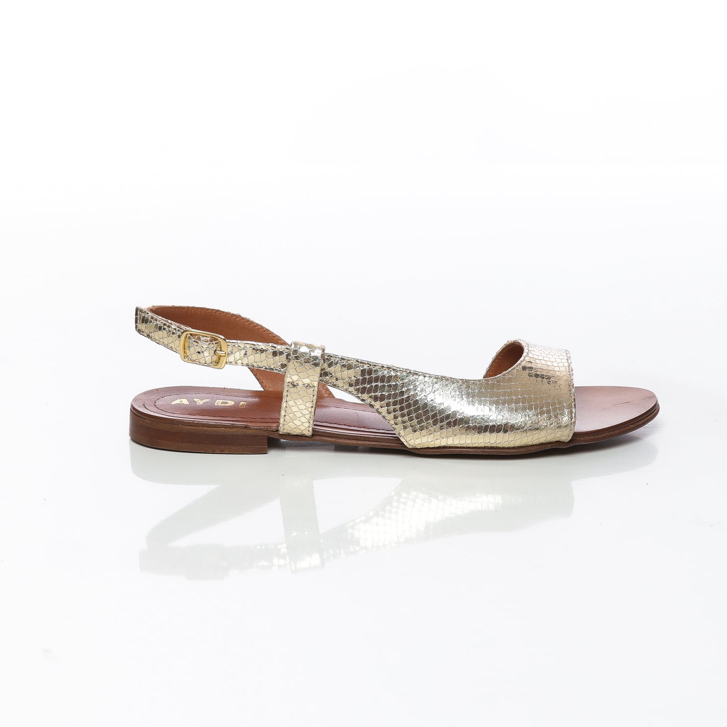 Tulipe Cuir Python Gold