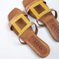 Carino Cuir Camel & Jaune